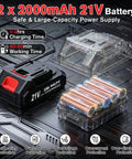 21V Cordless Weed Wacker And Lawn Edger Do It All 4 In 1 Garden System battery pack with two 2000mAh batteries