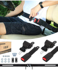 Universal 42 Inch Retractable Golf Cart Seat Belt Kit for Yamaha G Series EZGO TXT RXV Club Car DS Front Rear Seats