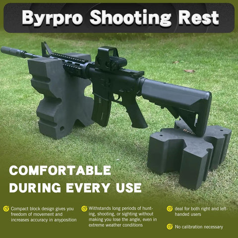 X Block Shooting Rest For Rifles, ultra lightweight portable bench block with recoil reduction in outdoor garden setting