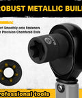 Close-up of Rugged 31-Piece Torx Bit Socket Set showcasing E-Torx socket and chamfered ends for smooth fastener insertion.