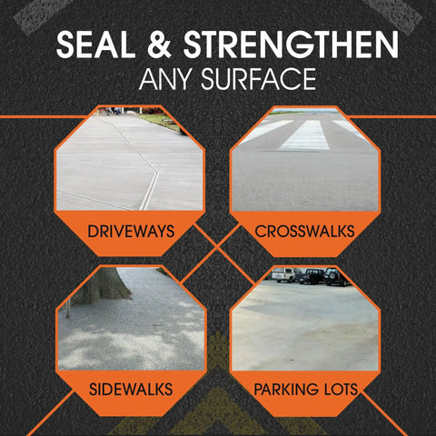 FlexSet Rapid Concrete Repair Kit Self Leveling Epoxy Cement For Driveways Foundations Large Cracks And Outdoor Repairs Gray 3 Gallon No Tear Out Required Cold Applied Quick Set Solution For Fast Durable Fix, sealing driveways, crosswalks, sidewalks, parking lots.
