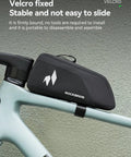 Waterproof Top Tube Bike Frame Bag With Seamless One Piece Construction And Built In Support Plates on bike frame