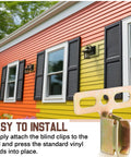 Heavy Duty 24 Piece Steel Shutter Clips For Vinyl Window Shutters Featuring Hidden Mount Hardware And No Sweat Exterior Fasteners Ensuring A Rock Solid Damage Free Installation Upgrade Now on vibrant house exterior.