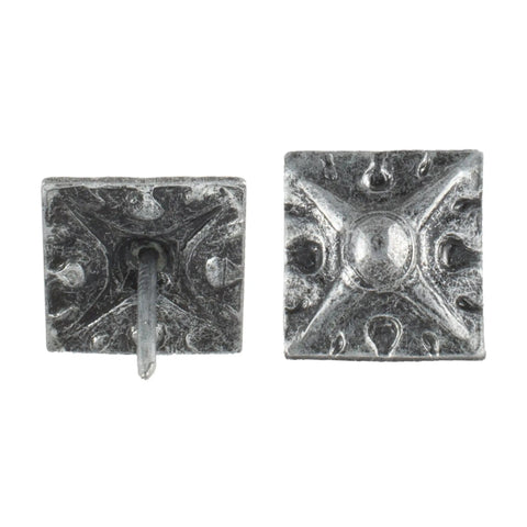 Heavy Duty Square Upholstery Nails Crafted From Solid Steel With Rich Pewter Finish, 5/8 In Head Tacks for DIY upholstery projects.