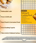 2 Pack Heavy Duty Stainless Steel Cooling Racks For Cooking And Baking, 10x15 Inch Wire Rack Set, features and benefits