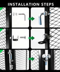 Installation steps for Big Ol 172 Gallon Outdoor Compost Bin With Rust Proof Coating Heavy Duty Metal Wire Mesh Easy To Assemble.