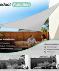 Triangle Shade Sail 6 Ft By 6 Ft By 6 Ft Built To Last Outdoor UV Blocking Sun Shade Canopy For Patio Garden And Pool Light Grey Durable HDPE Fabric