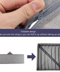 Multi Pocket Cloth Drawer Organizer For Bras Socks Ties And Briefs with foldable design for easy storage.
