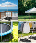 Set of Four Canopy Weights Sand Bags, Heavy Duty 420D Oxford Tent Weights on beach umbrella, gazebo, trampoline, and drying rack.