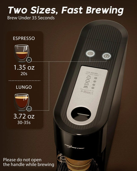 Espresso Machine For Nespresso Original Pods, One Touch Brew With Illuminated Brew Zone, 20 Bar Pump, CM-C07-A top view
