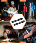 Collage of 20 Pack Pen Light Flashlights, 5.12 Inch Aluminum Pocket LED Lights with Clip used in camping, night walking, reading, repairing