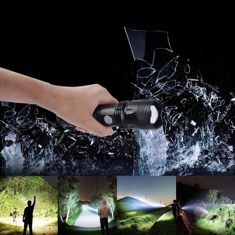 Handholding 90000 Lumens Rechargeable Flashlight Beast Mode Bright With 5 Modes Handheld LED Light For Home Emergencies And Camping in dark