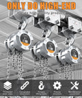 Beefy Aluminum Alloy Hand Chain Hoist 1 Ton Capacity 2200 Lb Portable 10 Ft Dual Brake Chain Block With Galvanized Chain