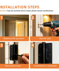 Installation steps for Tough As Nails Heavy Duty Black Door Hinges With Removable Pin And Zero Friction Ball Bearing Design 4X4.