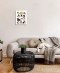 Whimsical Guinea Pigs In Playful Uniforms Canvas Wall Art For Kids Room And Playroom Gallery Wrapped Home Decor 16X20 Inches displayed above a couch in a living room.