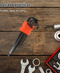 HOMOCONO 2 Sets L Shaped Hex Key Wrench Kit Made of Tough High Carbon Steel With Wear Resistant Finish And Comfortable Ergonomic Grip For Tight Bike Repairs And Electronic Device Assembly Jobs, metric hex keys on holder