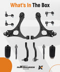 Beefed Up 14 Piece Front Suspension Kit for Honda Civic 2006 Through 2011 showing all components