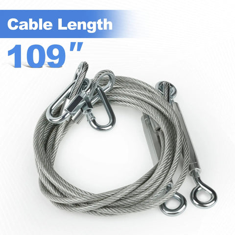 Conversion Cable Kit for Toy Hauler Patio Doors Easy to Install With 109 Inch Cable and Full Hardware Pack Including Brackets Screws Cables Pins and Lockpins for Quick Retrofit