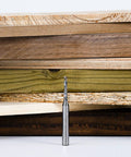 SpeTool Up&Down compression router bit, 1/8 inch cutting dia, 1/4 inch shank, solid carbide, close-up view