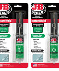 InstantWeld 2 Pack Clear Epoxy Adhesive That Sets In 2 Minutes With No Mess Static Mixer For Precision Repairs, 14ml blister pack