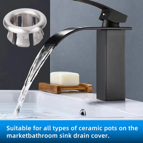Prime Six Claw Brushed Nickel Sink Overflow Cap And Drain Cover For Bathroom Kitchen Basin With Heavy Duty Abs Build That Hits Different On Standard Holes And Gives Your Fixtures A Clean Swap Every Single Time