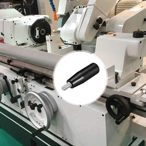 Five Pack Revolving Handwheel Machine Handle With M6 Male Threaded Stem Fits Milling Lathe Grinder And More displayed on equipment