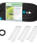 Flat Soaker Hose 50 Ft With Stake For Garden Beds Drip Irrigation Hose Heavy Duty Water Saver 80 Percent For Vegetables And Herbs Easy Setup For Veggie Growers And Home Garden Pros