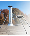 Heavy Duty Stainless Steel Chimney Support Bracket Kit For Pellet Stove And Water Heater Exhaust Vent Pipe Roof Mount Brace on roof