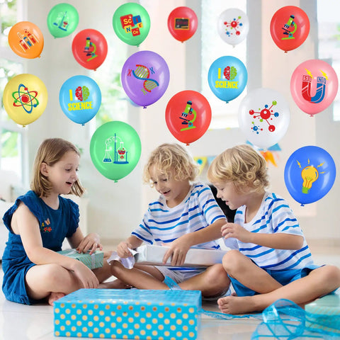 Children with 40 Piece Science Party Balloons Set, 12 Inch Latex Balloons With Mad Scientist Lab And Chemistry Theme For Birthday, Classroom.