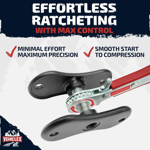 Heavy Duty Brake Pad Spreader And Caliper Piston Compressor Tool With Ratcheting Handle And Rib Reinforced Plates
