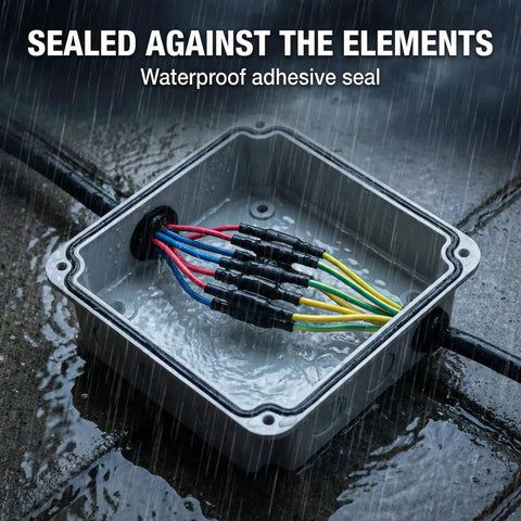 Heavy Duty Heat Shrink Tubing Kit With Five To One Shrink Ratio Marine Grade Adhesive Lined Tubing For Wiring Repairs Sealed Connections 530 Piece Set To Gear Up Your Marine Electrical Fixes Like A Pro. waterproof wire junction box with sealed splices