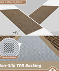 Non-slip TPR backing detail on Tough As Nails Dirt Trapper Door Mat For Entryway Non Slip Washable Rug Made From Thick Polypropylene Yarn To Catch Mud And Grime Straight Up And Keep Your Floors Clean Daily.
