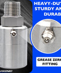 Half Inch MXF Hose Reel Swivel With Grease Zerk Fitting 5124 NiAl Heavy Duty Joint For Home Garage And Industrial Steel Reels Pro Grade Performance Reduces Hose Twist Wear And Fatigue Smooth Rotation. Nickel-plated steel swivel with grease zerk fitting