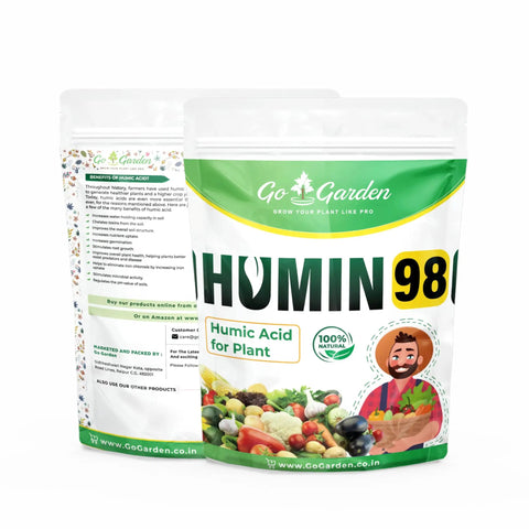 Humic Acid 98 For Plants, Organic Plant Food And Growth Booster, Boost Your Plant Game, Nutrient Uptake, Root Health, Germination, Drought Tolerance, Microbial Activity, 450 Grams pouch