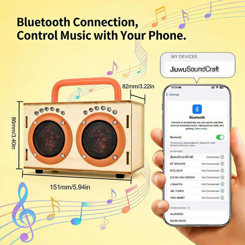Build Your Own Bluetooth Speaker Kit For Kids And Teens No Soldering Required Easy Cool Hands On Wooden Electronics with LED
