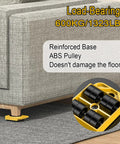 Heavy Hauling Setup Features 360 Degree Swivel Casters And Shock Absorbing Silent Rollers To Move Bulky Appliances Through Tight Garage Spaces Like A Smooth Operator Daily, showing reinforced base and ABS pulley.