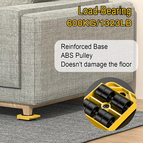 Heavy Hauling Setup Features 360 Degree Swivel Casters And Shock Absorbing Silent Rollers To Move Bulky Appliances Through Tight Garage Spaces Like A Smooth Operator Daily, showing reinforced base and ABS pulley.