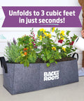 Breathable Fabric Raised Garden Bed 3 Cu Ft No Assembly Needed Reusable Weatherproof Outdoor Planter For Vegetables And Herbs