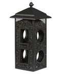 Fly-Thru Wild Bird Feeder With Two Feeding Stations 2 lb Capacity for Black-Oil Sunflower Seeds, durable mesh sides, side view