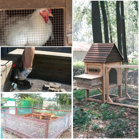 Heavy Duty Black Hardware Cloth Roll PVC Vinyl Coated Galvanized Steel Wire Mesh One Quarter Inch 23 Gauge Size protecting chicken coop.