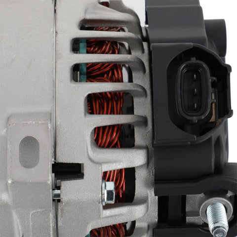 Close-up of Alternator 12V 90Amp S4 Pulley Fit Hyundai Elantra 2011 2017 Elantra Coupe showing connector and coils