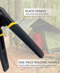 Black handle of 3/8 Inch Grommet Tool Kit Handheld Eyelet Press With Manual Grommet Press Machine, one-piece molding in forest setting