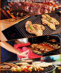 Grilling and cooking meat with 2-Pack 2.5mm Probe Replacement For H5055 Meat Thermometer, ideal for BBQ and ovens.