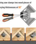 Workhorse Corner Clamps For Woodworking, 4 Pack 90 Degree Right Angle Clamps With Adjustable Swing Jaw, Aluminum Alloy Frame, Rust Resistant For Cabinetry, Framing, And Box Construction, 90° wood joint clamp