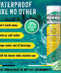 Waterproof Green Grease Tube Set 3oz Three Pack for Grease Gun NLGI 2 Lithium High Temperature Marine Grade Lube