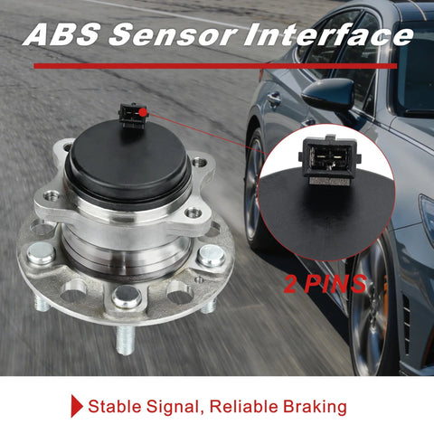 Beefed Up Rear Wheel Bearing Hub Assembly With 5 Lugs And ABS Replacement Fits Hyundai Sonata 2015 2019 Tucson 2016 2021 Veloster N 2020 2022 Kia Cadenza 2017 2020 Optima 2016 2020 Sportage 2017 2021