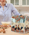 Boho Flower Chicken Pattern Mixer Cover For Stand Mixers And Small Appliances With Top Handle And Front Pocket Keepin It Clean Dustproof Polyester Kitchen Appliance Cover For Your Mixer Coffee Maker And More Two Sizes Small And Large on a kitchen countertop