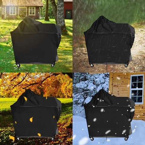 48 Inch Outdoor Sink Cover For Feasto And Cuisinart CGWM-090 CGWM-094 in various weather conditions showing 600D Oxford fabric.