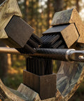 Close-up of Brush Whisker Biscuit Arrow Rest with Nylon Bristle Design for Smooth Arrow Flight, camouflage fit visible.