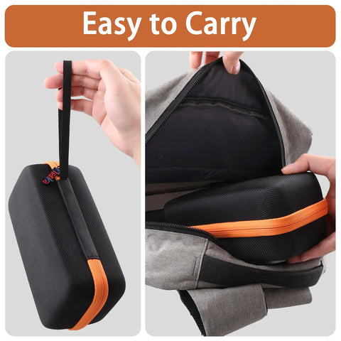Rugged Hard Case For Klein Tools Digital Multimeters MM325 MM420 MM460S MM400 MM300 shown held and placed in a bag